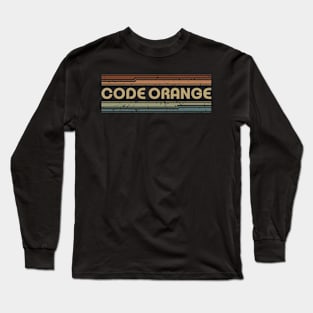 Code Orange Retro Lines Long Sleeve T-Shirt